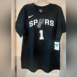 Victor Wembanyama San Antonio Spurs Nike Tee  NBA Basketball T Shirt XL Black